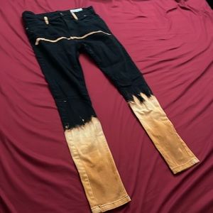 Custom bleached black jeans